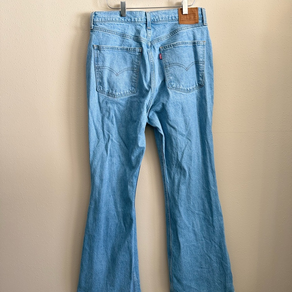 Levi’s 70s High Flare Jeans Light Wash Distressed Sz 31 - Picture 4 of 7